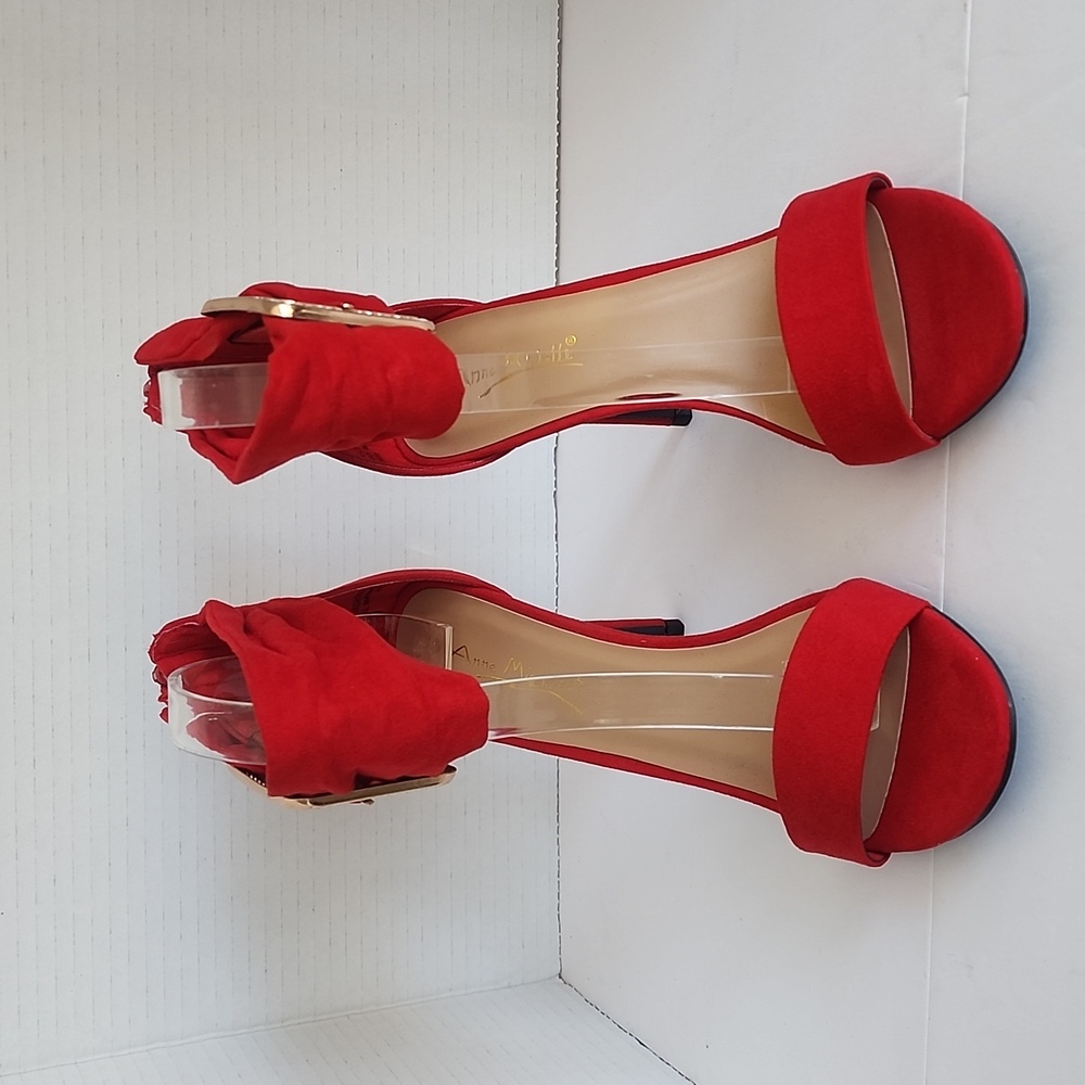 New in the Box - Formal Stiletto Heels w/ Gold Color Buckle & Rhinestones - Picture 3 of 11
